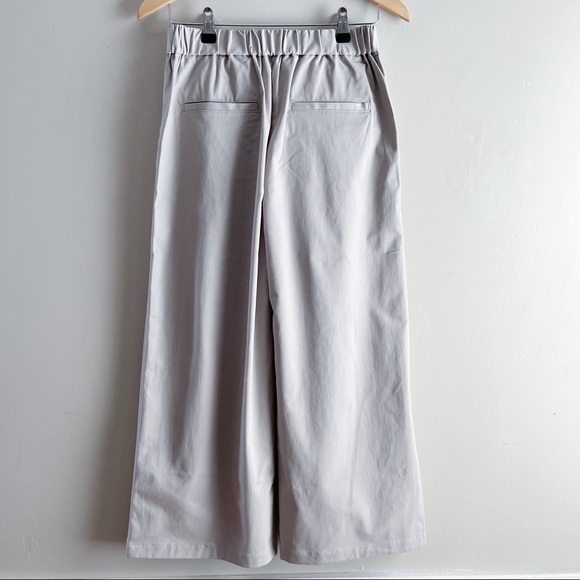 NWT French Connection • Macchiato Coltrane Wide Leg Cropped Cotton Trousers Sz 0 - Picture 10 of 14